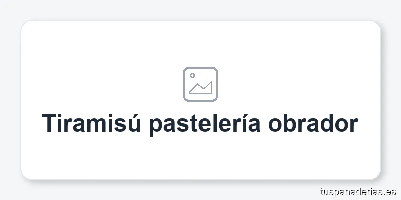 Tiramisú pastelería obrador