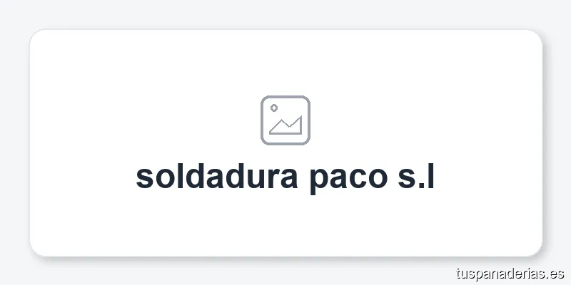 soldadura paco s.l