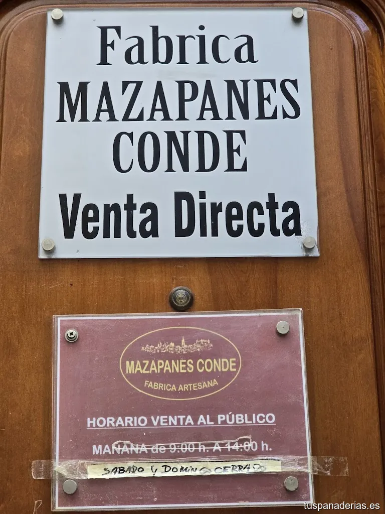 Mazapanes Conde (venta directa).Paralela calle Santo Tomé