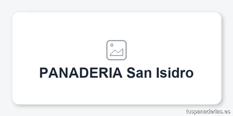 PANADERIA San Isidro